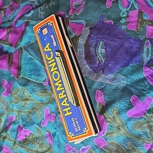 Toysmith Blue Metal Harmonica 10 Hole